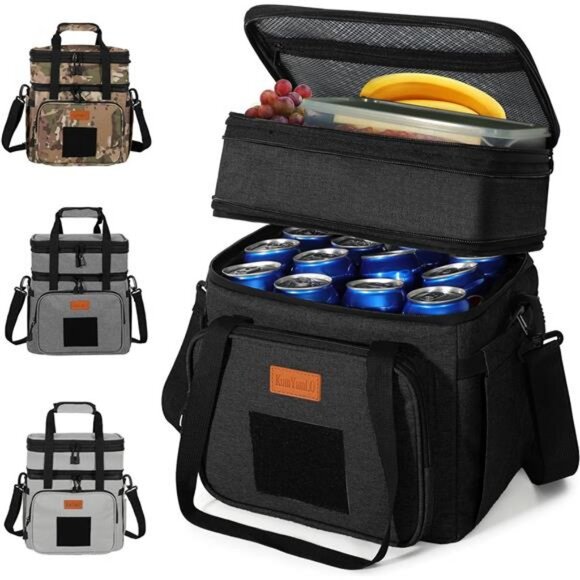 Tactical Lunch Box for Men,Large Insulated Waterproof Reusable Cooler Bag 24can - Picture 1 of 7
